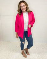 Fold Over Collar Blazer-Jacket-Jodifl-Small-Hot Pink-cmglovesyou