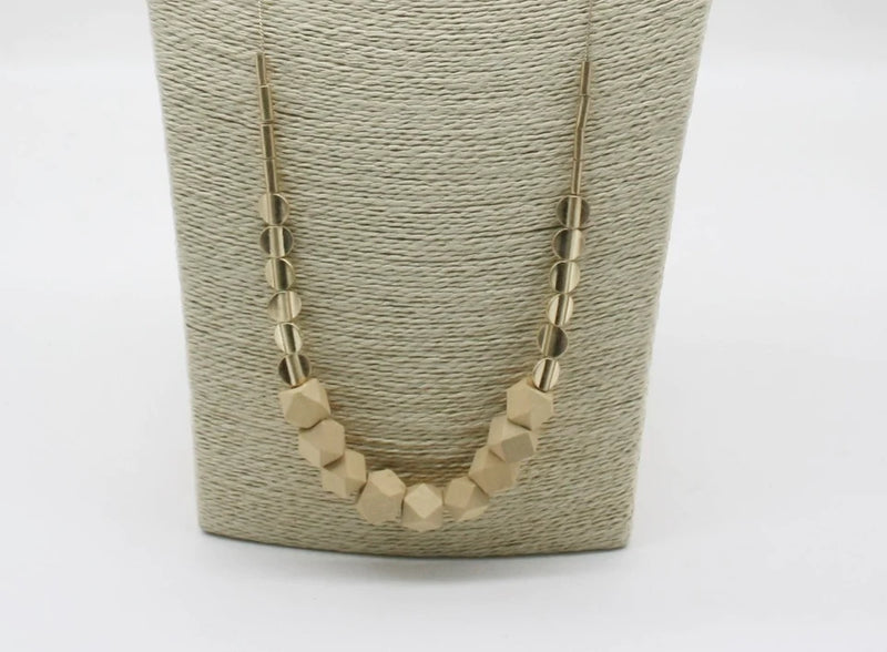 Bead and Gold Disc Necklace-Apparel & Accessories-Fouray Fashion-Natural-cmglovesyou