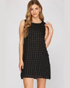 Sleeveless Woven Textured Dress-Dress-She+Sky-Small-Black-cmglovesyou