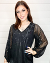 V-Neck Sequin Dress-Dresses-Vine & Love-S-Black-cmglovesyou