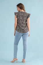 Polka Dot Top-Top-Cozy Co.-Small-Brown-cmglovesyou