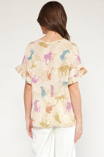 Pastel Leopard Top-Shirts & Tops-Entro-Small-Cream Multi-cmglovesyou