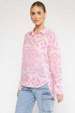 Kaleidoscope Print Top-Tops-Entro-Small-Pink-cmglovesyou