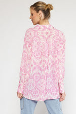 Kaleidoscope Print Top-Tops-Entro-Small-Pink-cmglovesyou