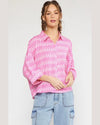 Geometric Top-Shirts & Tops-Entro-Small-Pink-cmglovesyou