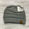 Messy Bun Beanies-Hats-Suzy Q USA-Grey-cmglovesyou