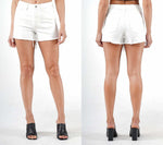 White High Rise Mom Shorts-bottoms-Ceros Jeans-25-White-cmglovesyou
