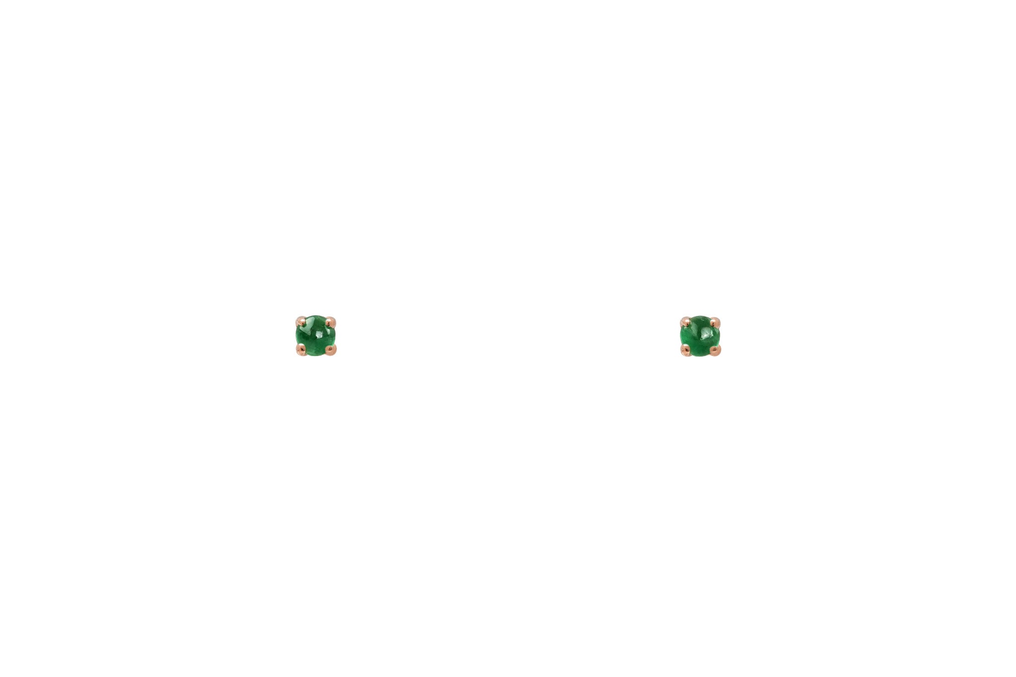 Tiny Emerald Stud Earrings