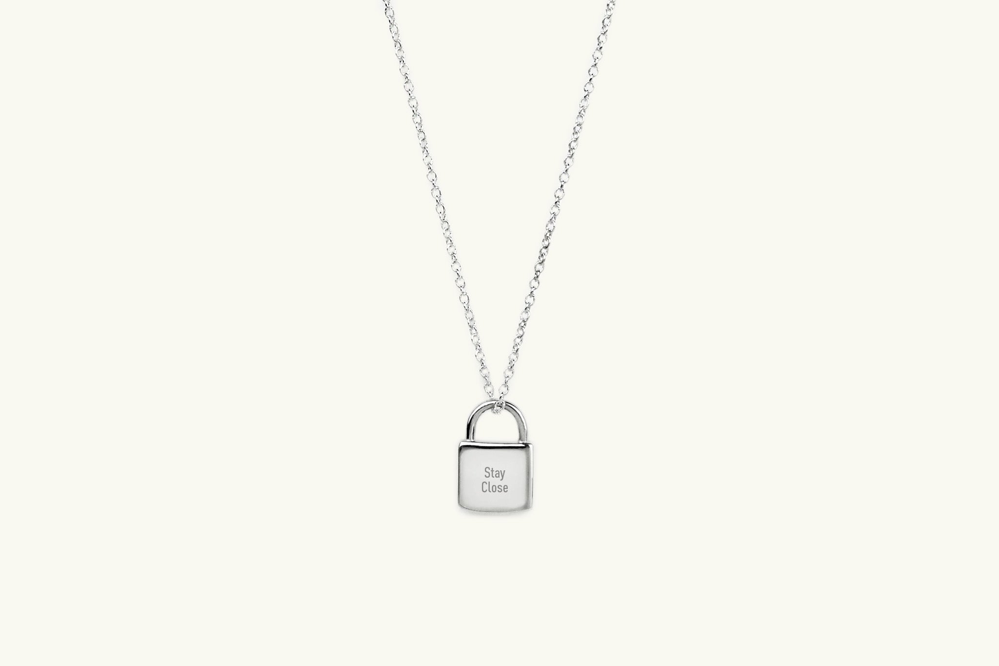 Small Silver Padlock Necklace 2024 | ozogama.lt