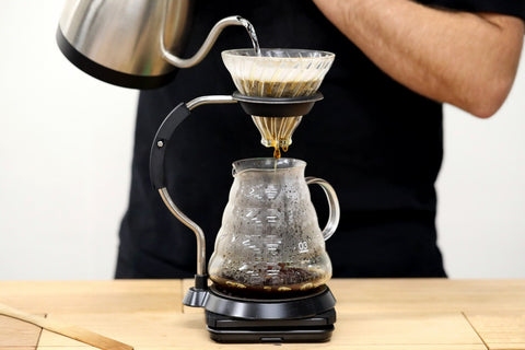 Pour over full decanter