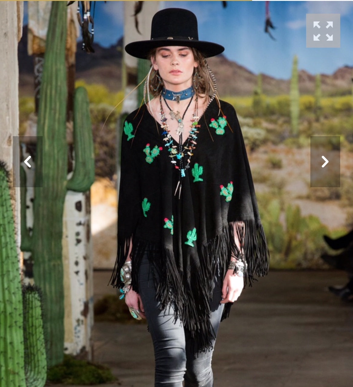 Just in Hand beaded cactus poncho – Jessie Western