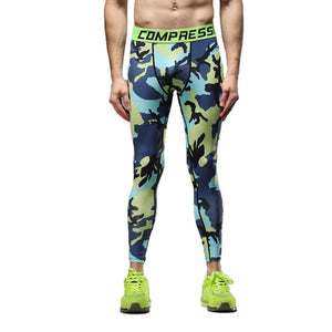 camouflage running tights