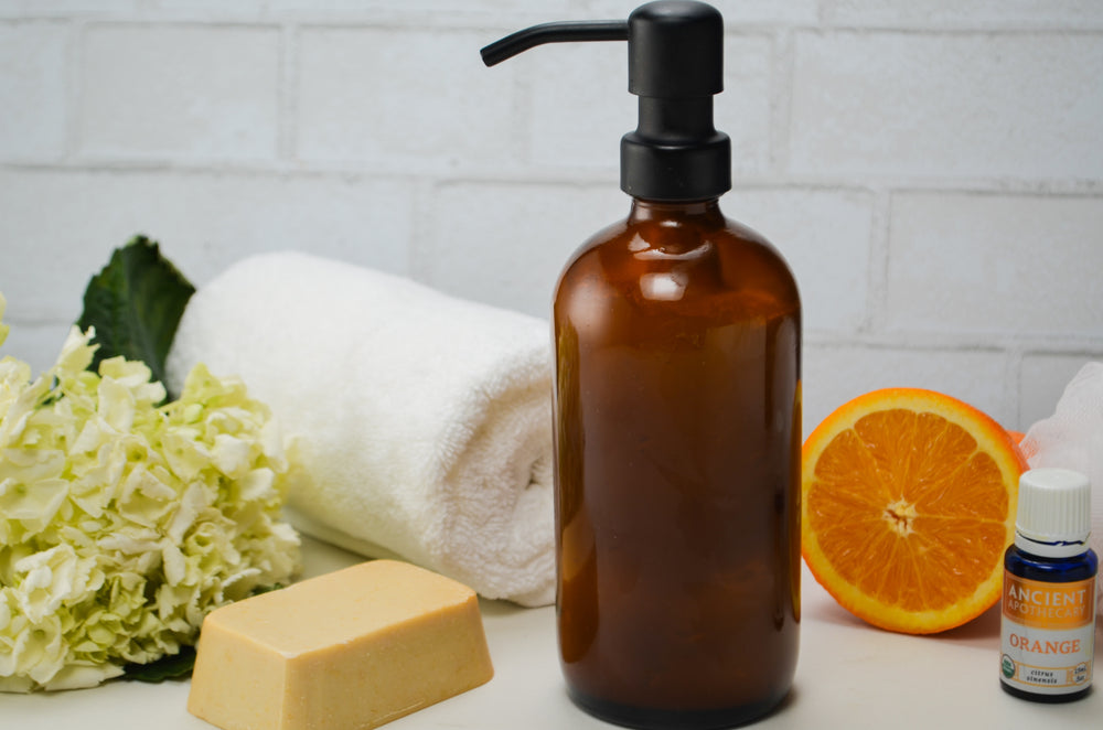 Homemade Shower Gel with Orange Essential Oil - Dr. Axe Store