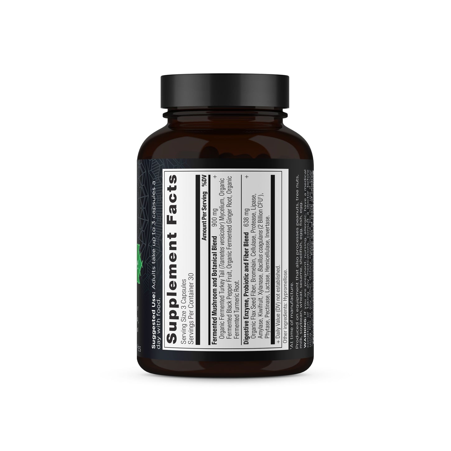 digestive enzymes back of bottle