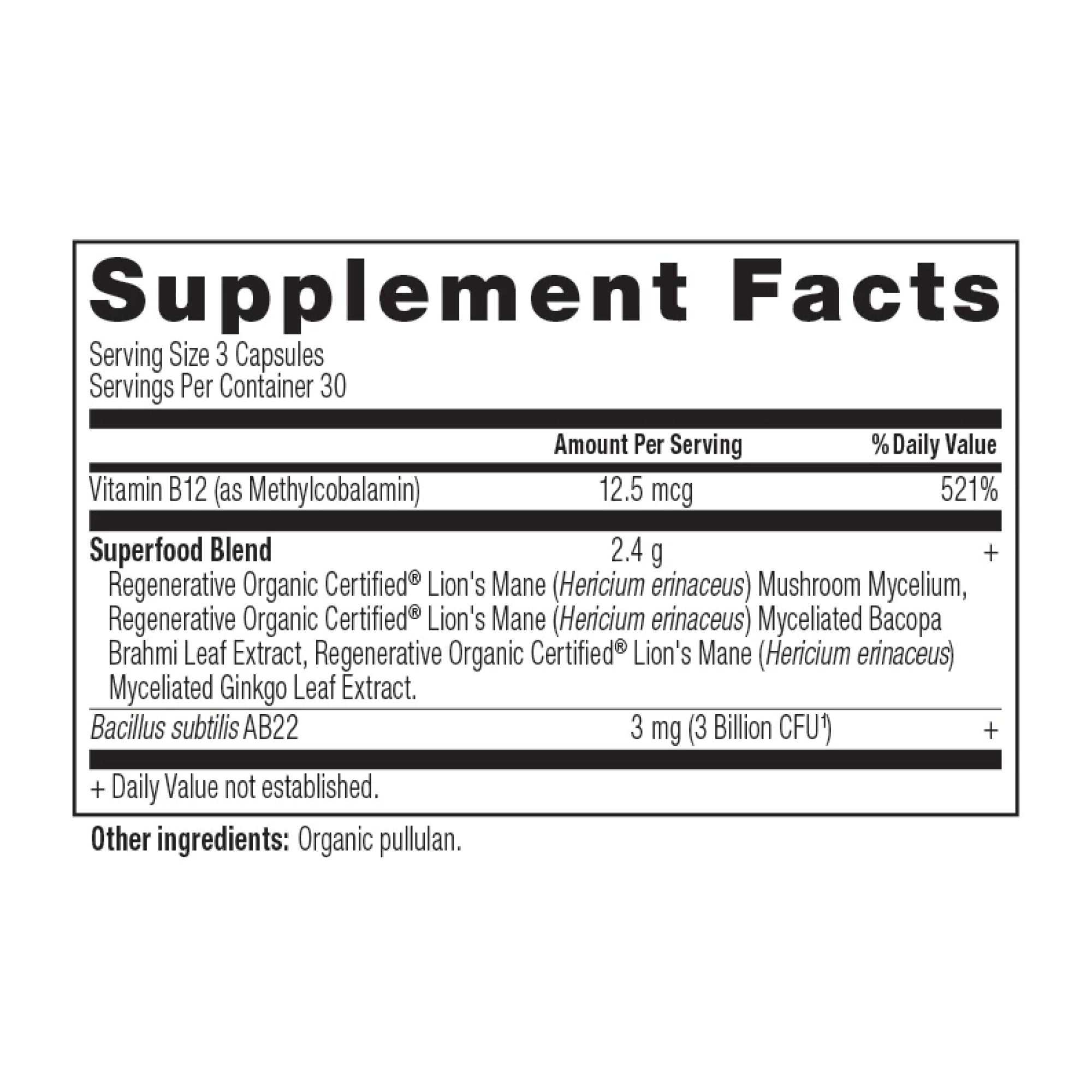 Regenerative Organic Certified® Focused Brain, 1-Pack
