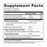 SBO Probiotics Men's supplement label