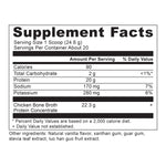 bone broth protein vanilla supplement label