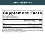 zinc supplement label