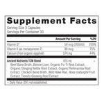 ancient nutrients calcium supplement label