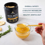 bone broth protein butternut squash in a glass mug