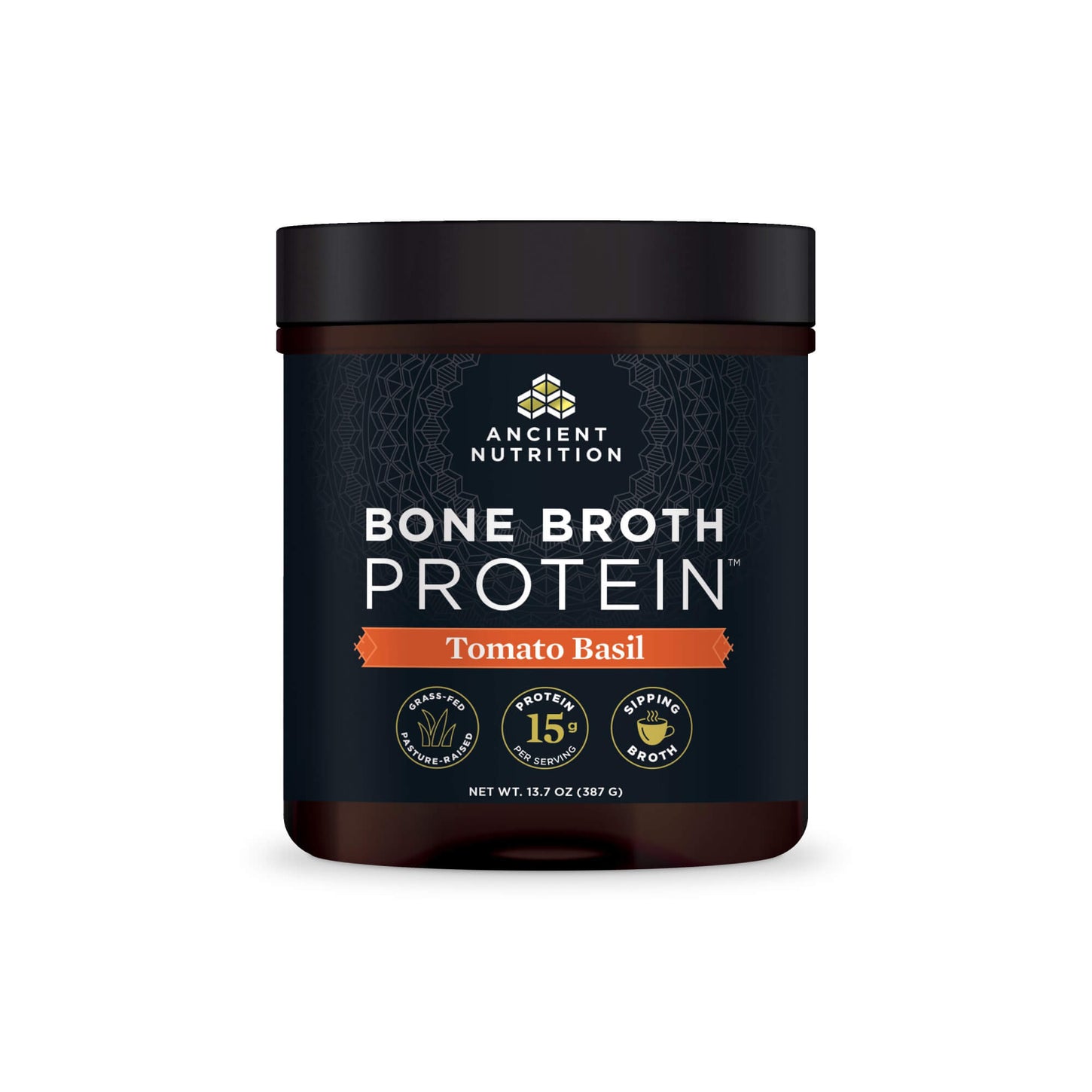 bone broth protein tomato basil front of bottle