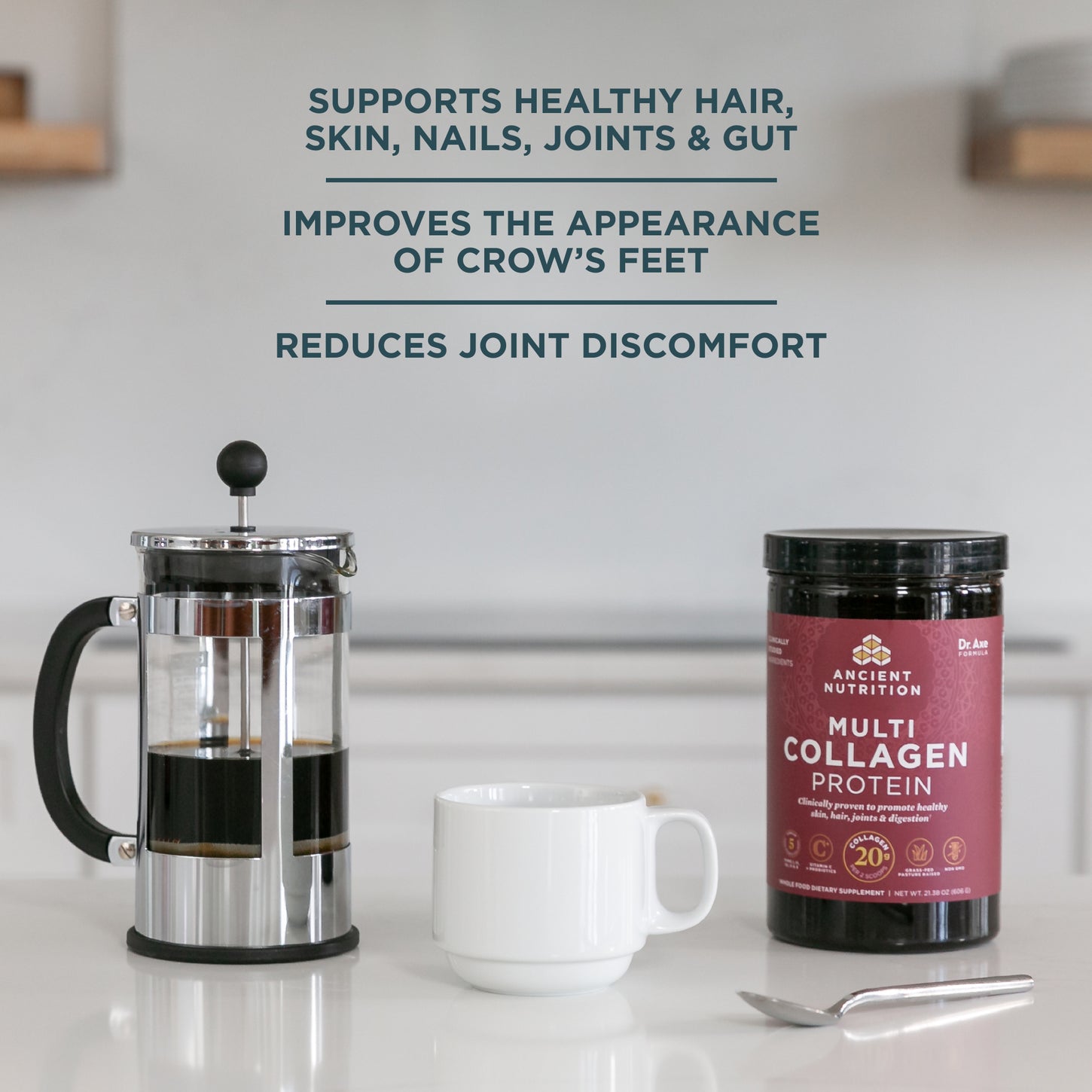 supports healthy hair, skin, nails, joints and gut