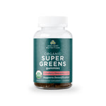 Organic Super Greens Gummies Strawberry Watermelon Flavor front of bottle