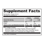 multi collagen vanilla powder supplement label 