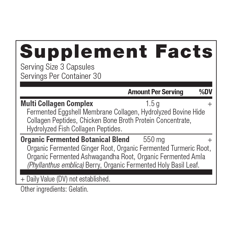 multi collagen capsules supplement label