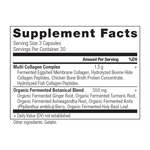 Multi Collagen Capsules supplement label