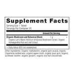 lion's mane supplement label