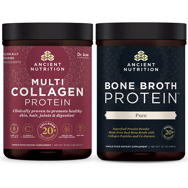 Multi Collagen Protein Bottle and Bone Broth Protein Pure Bottle