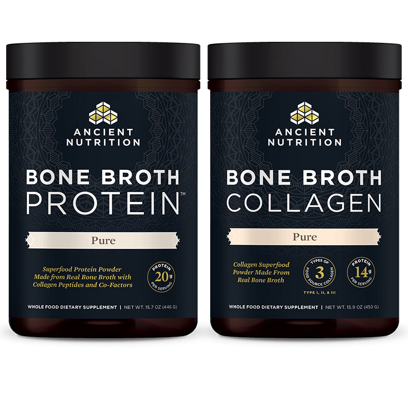 Bone Broth Collagen Pure Bottle  + Bone Broth Protein Pure bottle