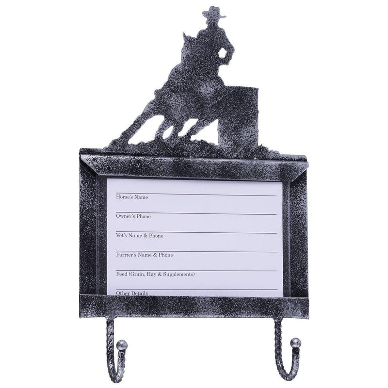 Tough 1 Deluxe Stall Card Holder with Hooks Stable Supplies JT International 