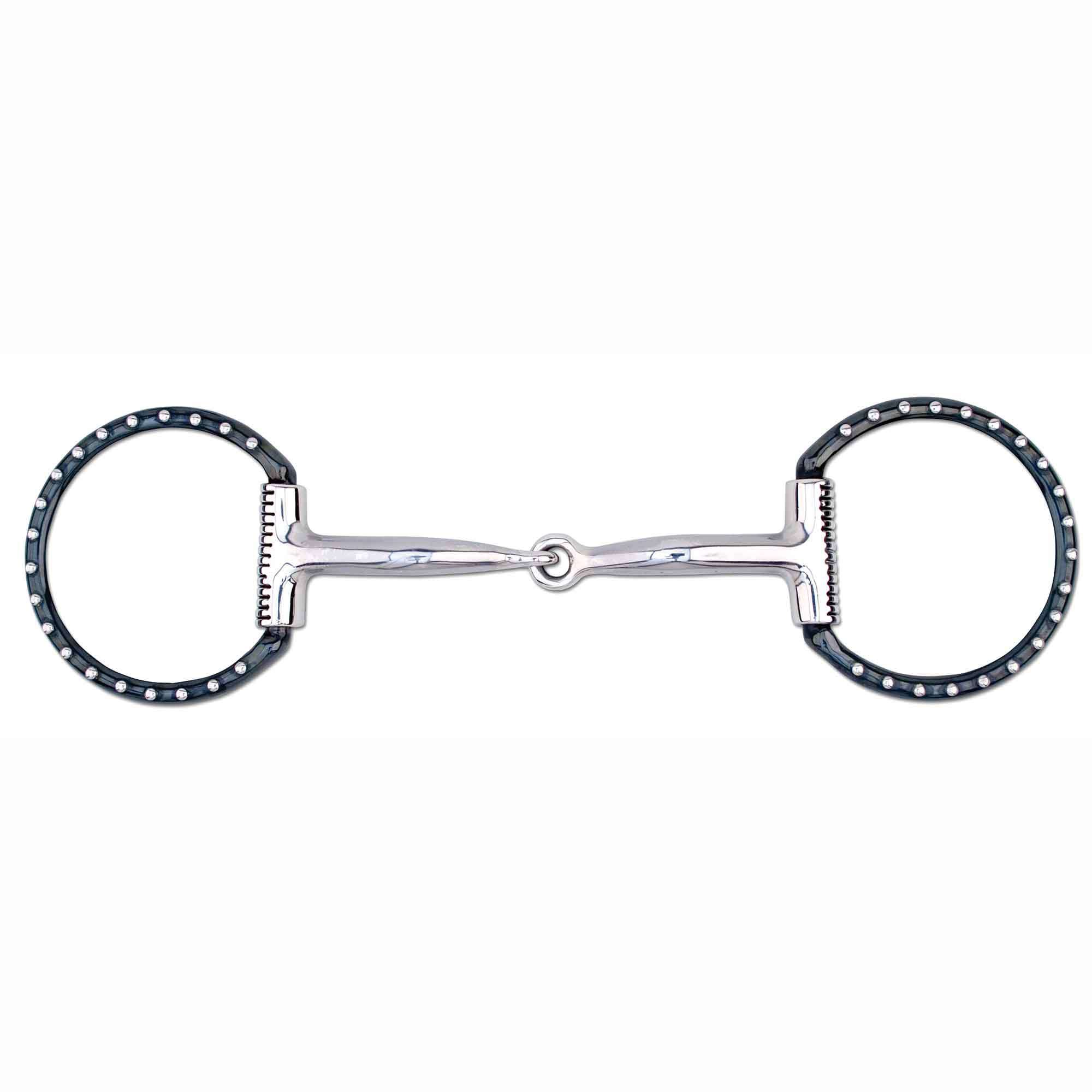 Myler Black Western Dee Stainless Steel dots, Sweet Iron Snaffle