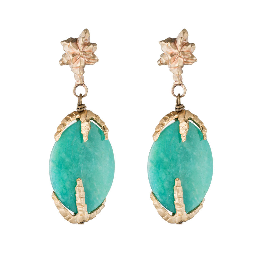 DECO CHRYSOPRASE EARRINGS