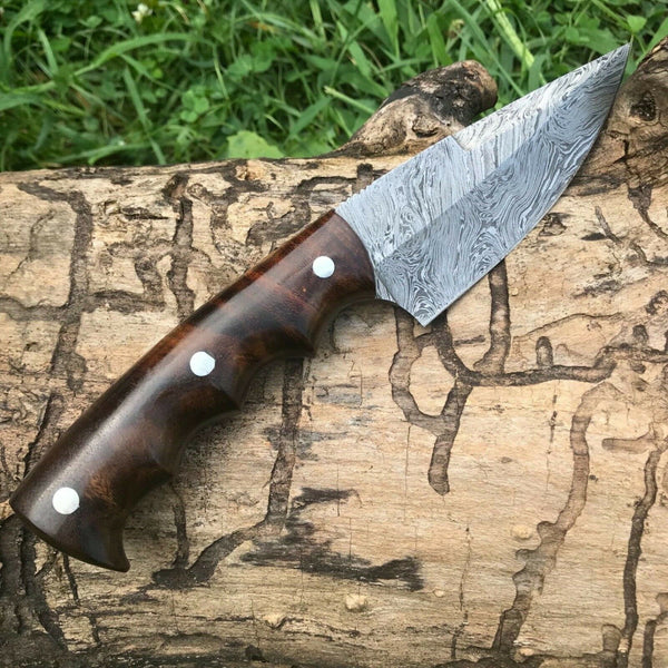 CUSTOM HANDMADE DAMASCUS GUTHOOK HUNTING KNIFE HANDLE ROSEWOOD – NB ...