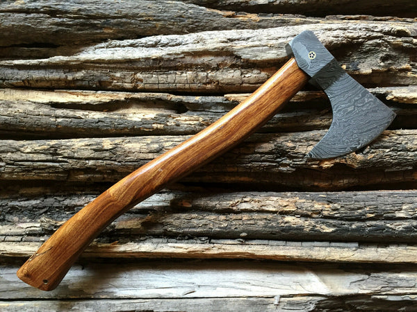 Custom Handmade Damascus Axe – NB CUTLERY LTD