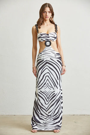 Sebra Chain Strap Maxi Dress - RosePaulino 