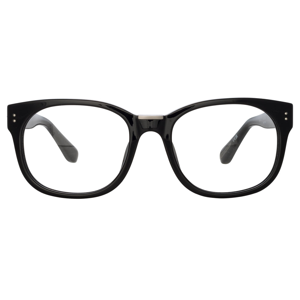 Men's Gray Oval Optical Frame in Black (Asian Fit) – LINDA FARROW (U.S.)