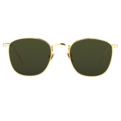 Simone Square Optical Frame in Yellow Gold by LINDA FARROW – LINDA