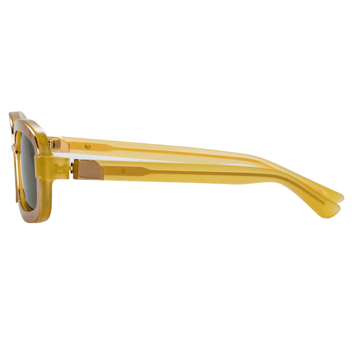 Rectangular Sunglasses in Rose Gold Tone frame by Y/PROJECT x