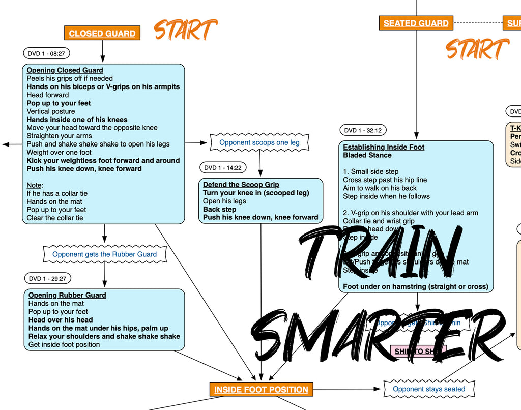 BJJFlowCharts-Flow Chart of Gordon Ryan's Passing Jiu-Jitsu System