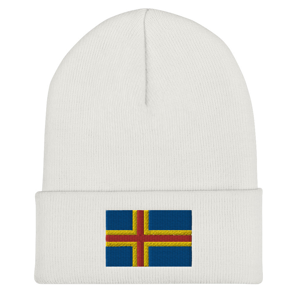Åland Flag Embroidered Beanie Scandinavian Design Studio
