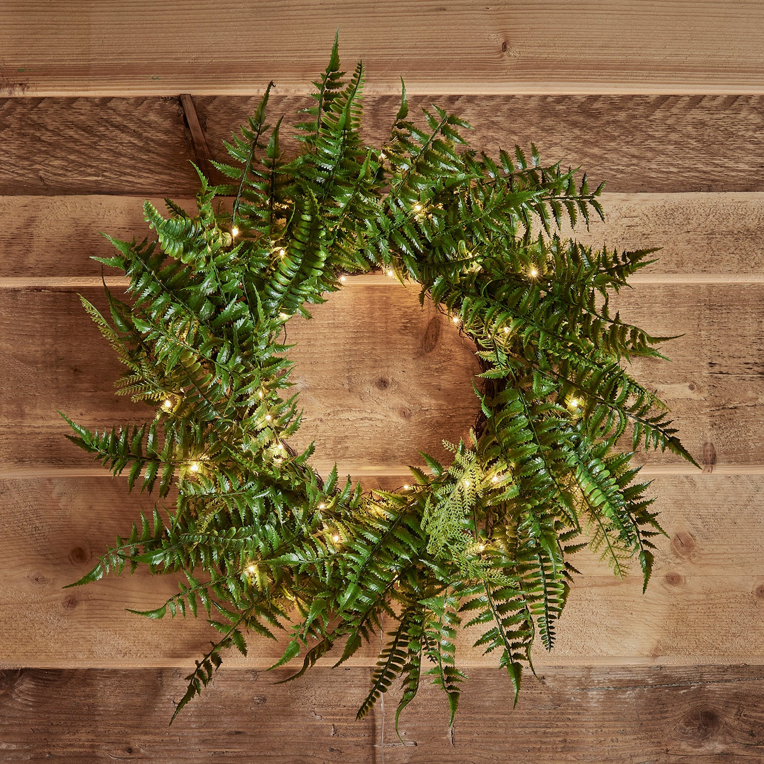 Couronne de Fougères de 50 cm avec Micro LED