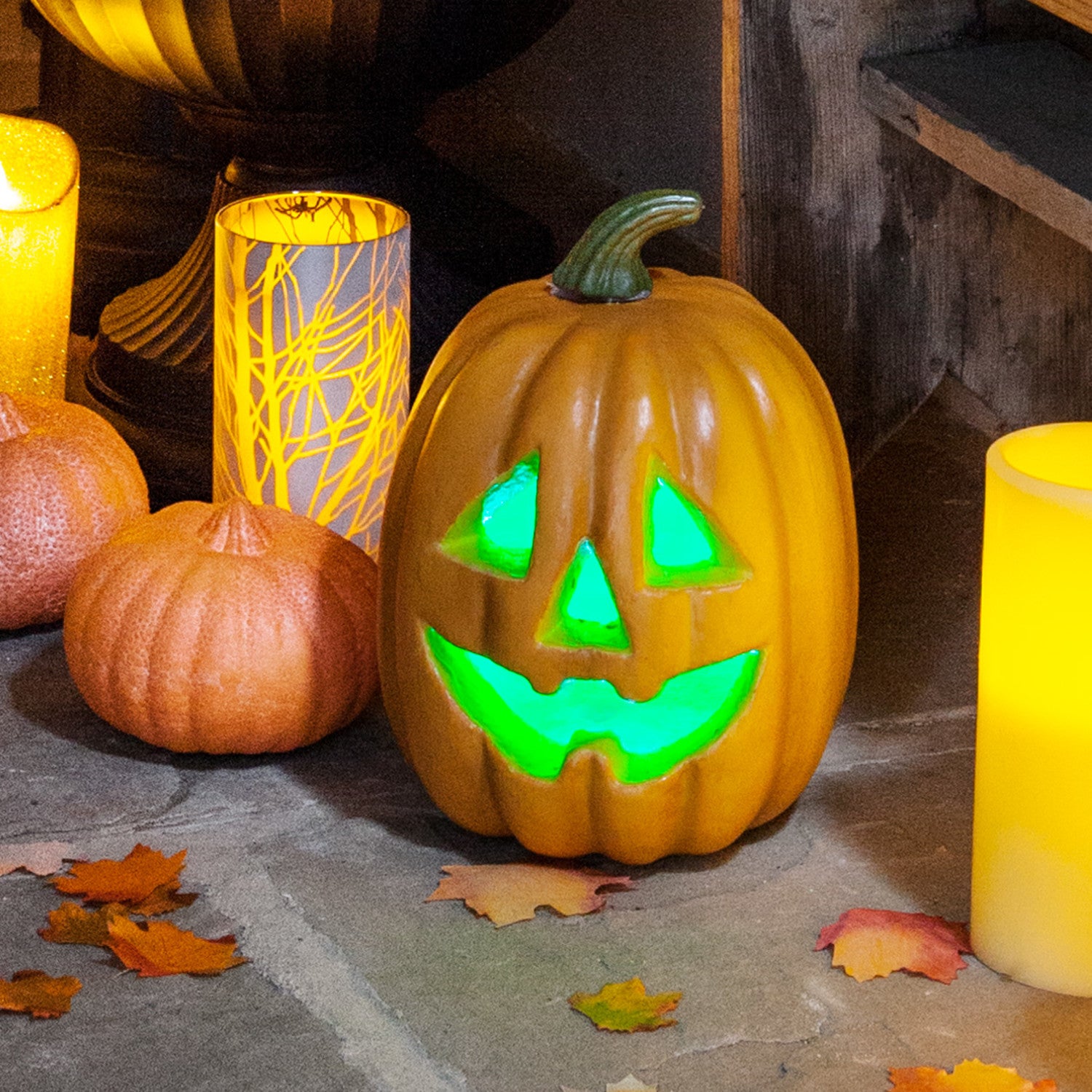 Citrouille Lumineuse LED de Couleur Changeante pour Halloween