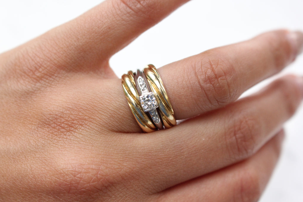 tiffany stackable diamond rings