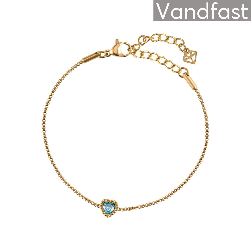 Billede af ANNEBRAUNER Heart Bracelet Aqua hos ANNEBRAUNER