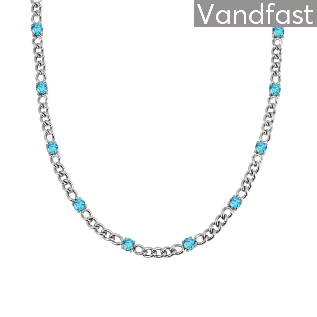 Billede af ANNEBRAUNER Panzer Necklace Aquamarine