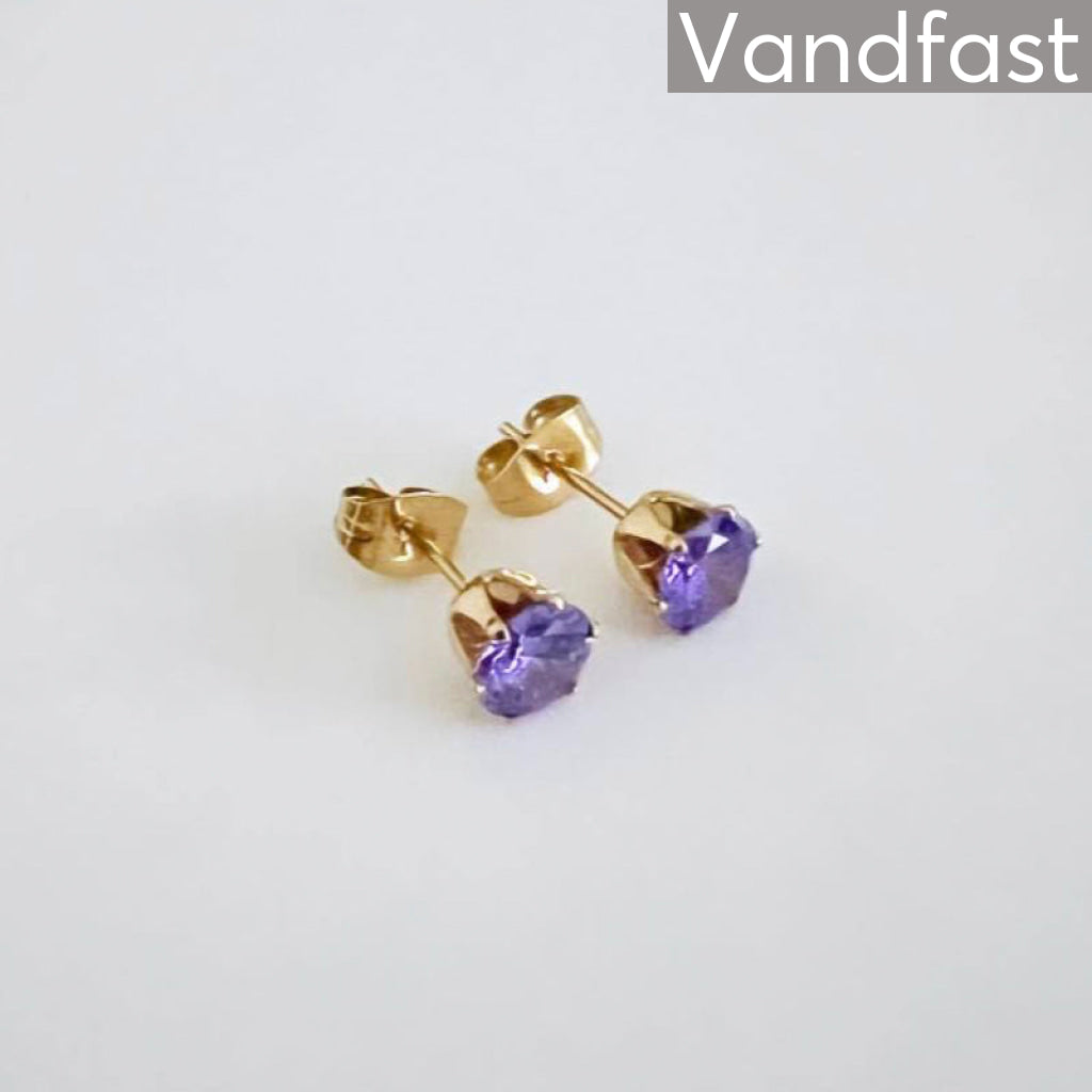 Billede af ANNEBRAUNER Princess 6mm Earrings Violet